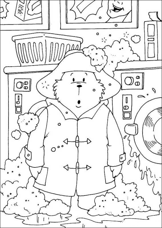Plansa de colorat cu Ursul Paddington 16 8
